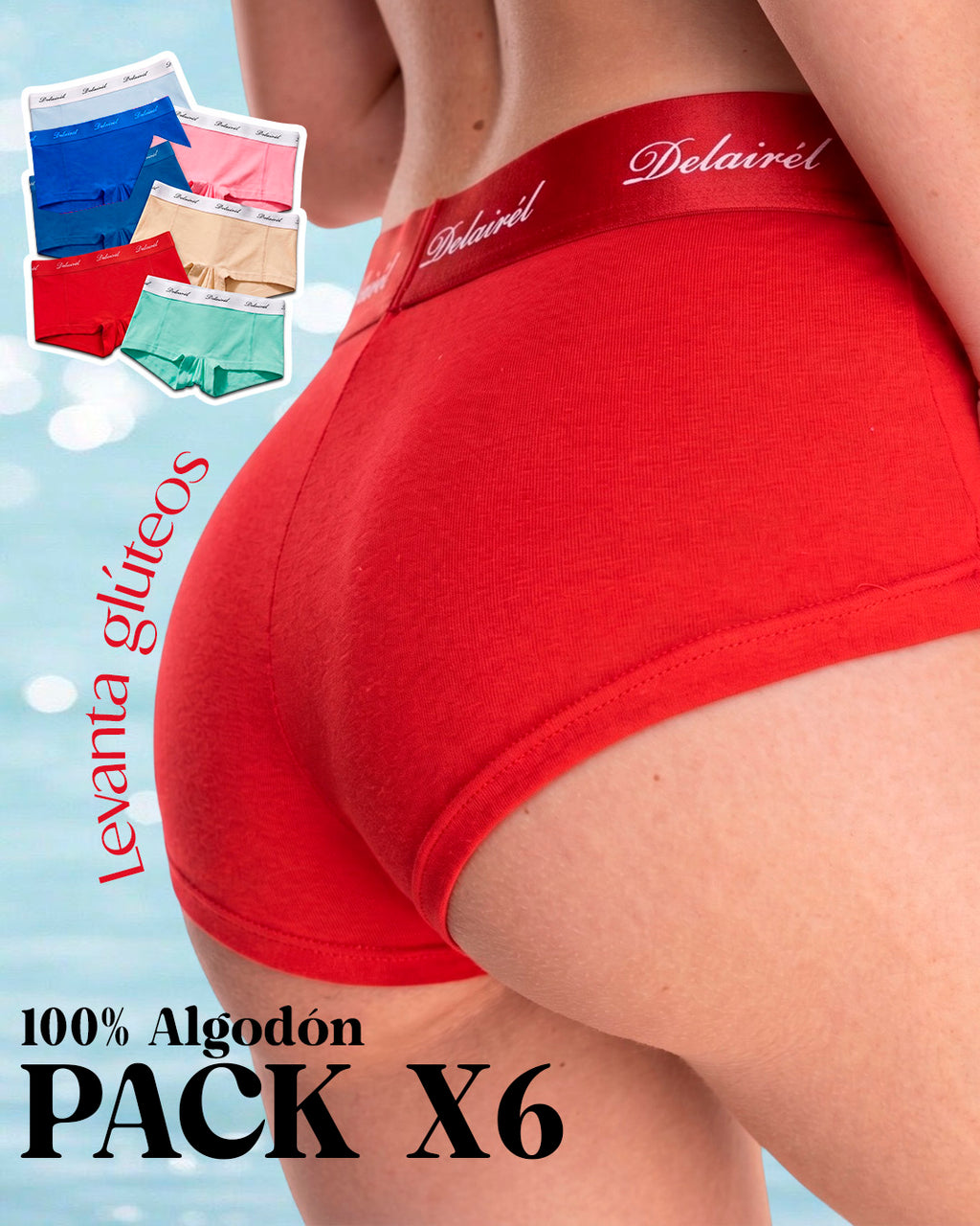 BOXER DAMA  PACK X6